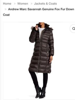 Andrew Marc Down Puffer w Hood NWT